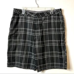O'Neill Black and Gray Plaid Shorts Size 36